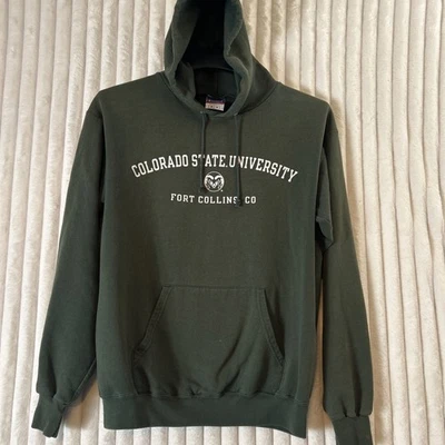 De Colección CAMPEÓN Colorado State University CSU Rams Sudadera con Capucha Verde, M Foto 1 de 4