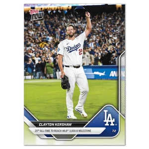 Clayton Kershaw 3,000 K’s 2025 MLB Topps NOW Card 373 Presale - Picture 1 of 1
