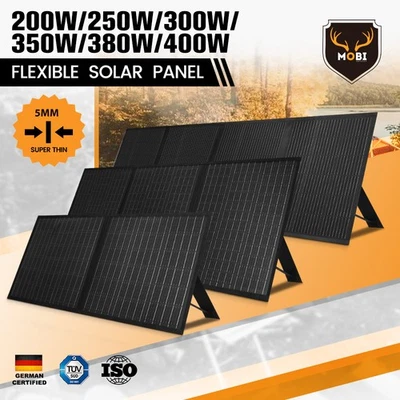 Mobi Solar Blanket 200W 300W 350W 400W Mono 12V Folding Panel Kit 5M Cable USB - image 1 of 3