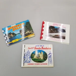 Vintage Lot von 3 Mini Nordamerika Postkarten Heften Wisconsin, Kalifornien, Kanada - Bild 1 von 19