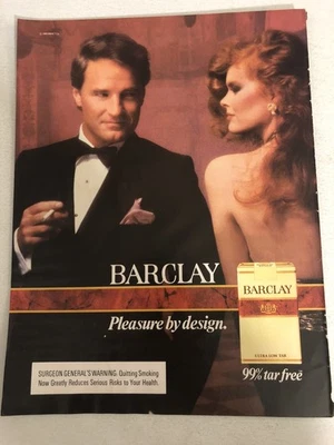 Anuncio impreso Barclay Cigarettes 1985 anuncio vintage pa10 Foto 1 de 2
