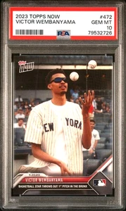 Victor Wembanyama 2023 Yankees Topps Now Card PSA 10 Rookie - Picture 1 of 2
