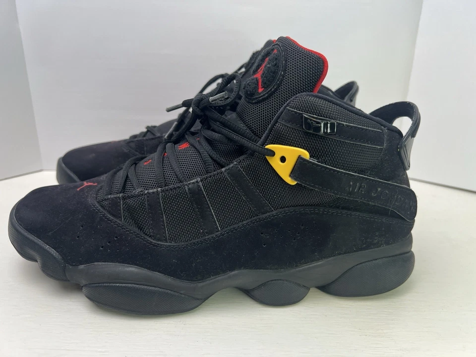 Jordan 6 Anillos Negro Rojo Azufre Hombre Talla 11.5 ¡¡¡Sin Caja!!! Excelente estado!!!! Foto 1 de 4