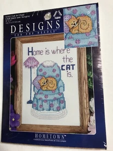 Designs for the Needle Craft Counted Cross Stitch Kit Home Is Where the Cat Is - Picture 1 of 2