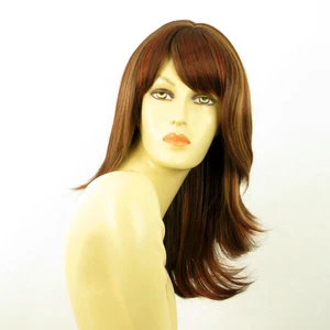 Perruque femme mi-long Châtain Cuivré Méché Blond Clair/rouge LILI ROSE 33H130 - Imagen 1 de 8