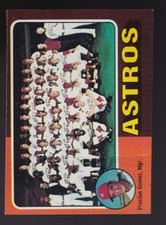 1975 TOPPS BASEBALL SET 487 HOUSTON ASTROS TEAM  VG CREASE 99