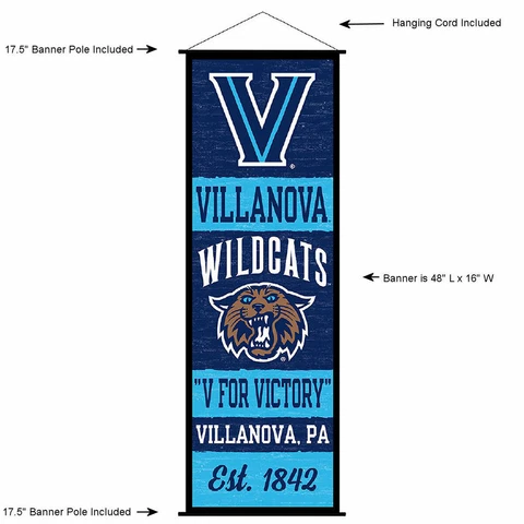 Villanova University Wildcats Room Banner Poster Art Canvas Cover