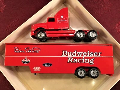 NASCAR BILL ELLIOTT #11 1994 Budweiser Racing 1/64 Winross Transporter Hauler Ex - Image 1 of 4