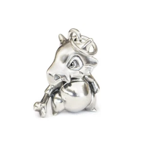 Lindo Monstruo con Calavera Casco Dinosaurio Plata de Ley 925 Colgante TA325D - Imagen 1 de 17