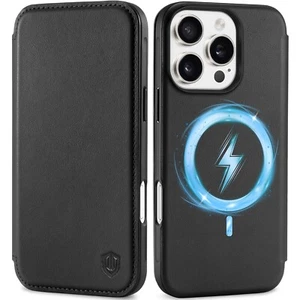 Case for iPhone 16 Pro 5G 6.3", Genuine Leather Slim Thin Wallet Case Card Hold - Picture 1 of 13