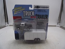 JOHNNY LIGHTNING TRUCK AND TRAILER 1965 CHEVY PICKUP W/ ENCLOSED CAR TRAILER
