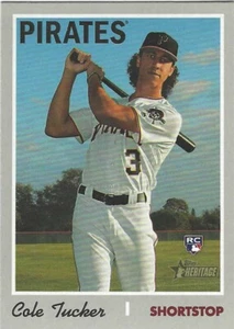 COLE TUCKER 2019 TOPPS HERITAGE ROOKIE #681 PITTSBURGH PIRATES - Picture 1 of 1
