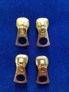 Vtg.1965 NOS/4-Pcs "CONMAR" BRASS BELL TAB AUTOMATIC CAM LOCK ZIPPER SLIDER #5.? - Picture 1 of 6