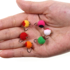 10 un. Señuelos para ordeñar moscas huevo cebo artificial mosca suave pesca moscas talla #10 - Imagen 1 de 13