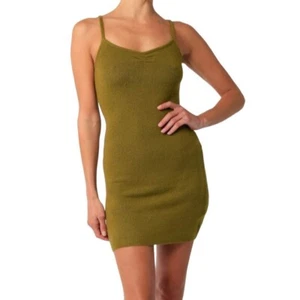 Olivaceous Sleeveless Cami Knit Sweater Mini Dress Green Size Medium NWT - Picture 1 of 2