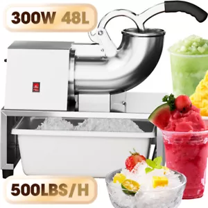 Commercial Ice Shaver 500LBS/H Electric Ice Crusher Snow Cone Machine 300W 48L - Picture 1 of 8
