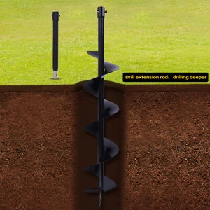 6" Garden Yard Earth Auger Drill Bit Electric Post Hole Digger Spiral Drill Bit - Picture 1 of 12