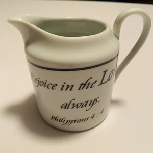 Coventry Daily Blessings Creamer Rejoice In The Lord Always Philippians 4: 4 - Picture 1 of 2