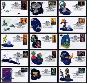 USA, SCOTT # 4143, RARE COMPLETE SET OF 15 WII FDC COVERS - STAR WARS 2007 - Picture 1 of 16