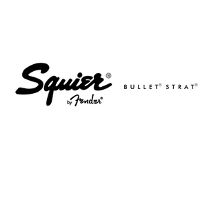Squier Bullet Strat By Fender Waterslide Headstock Decal Decal Solid Black NEW - Bild 1 von 1