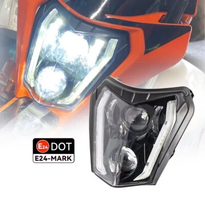Carenagem de farol LED PONTO motocicleta para KTM EXC SX FXC XCW XCF XCFW 250 300 450 - Imagem 1 de 4