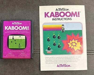 Atari 2600 Game - Kaboom - Cart & Manual Untested - Image 1 of 4
