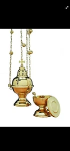 Eastern Rite Censer with 12 Bells and Boat Set Clear  - Picture 1 of 1