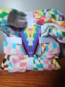 Pride Herren Karo Bademantel Größe M NEU - Bild 1 von 5