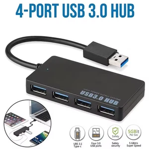 High-speed Usb 3.0 Hub Multi Usb Splitter 4-port Multiple Expander Adapter - Picture 1 of 13
