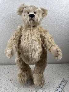 Mohair Jointed Growler Bear OOAK Excelsior Filled Hondie Edwards 16" Vintage - Bild 1 von 14