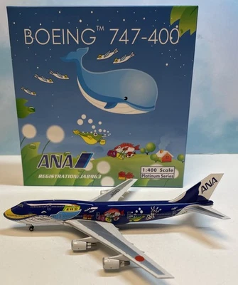 Phoenix 1:400 ANA All Nippon Airways 747-400 JA8963 Marine Jumbo Whale B747-400D Foto 1 de 4