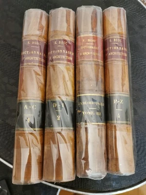4 Volumes Dictionnaire Raisonne D Architecture Ernest BOSCH DE 1877 A 1879 - Photo 1/4