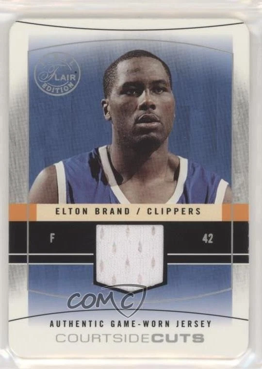 2003 Flair Final Edition Courtside Cuts Jerseys Pewter Die-Cut /13 Elton Brand - Image 1 of 2