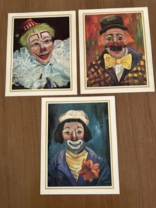 Vintage Clown Prints by Michele Set of 3, not framed - Picture 1 of 12