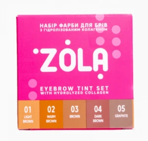 ZOLA Eyebrow Tint With Collagen in Sachet 5 x 5 ml./0.16 fl.oz. (5 colors) - Picture 1 of 1