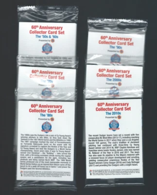 2018 Topps Los Angeles Dodgers 60th Anniversary Sealed Team Card Set SGA (1-42) - Image 1 of 4