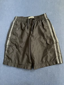 Old Navy Boys Lined Shorts Swim Board Shorts Size 8 Medium Black Grey Stripe - Picture 1 of 3