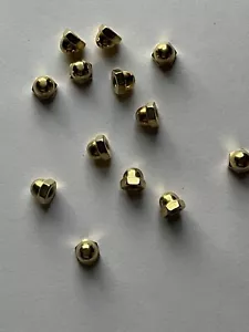 BRASS ACORN CAP NUTS. 10/24 , 12 PCS. NEW - Picture 1 of 1