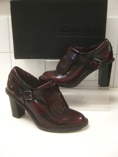 SCARPE CLARKS NARRATIVE BROGUES PELLE SANGUE DI BUE 6 alte BLUES MELODY derby oxford