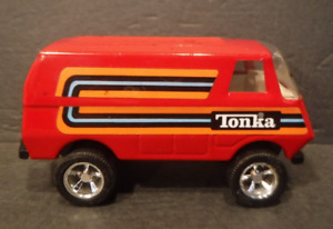 Vintage Small Metal Tonka Panel Van Pressed Steel & Plastic Pick Up Truck #55450