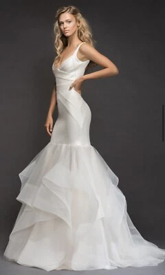 Hayley Paige Glazer Bodycon  bandage Blush Mermaid Wedding bridal gown Dress - Image 1 of 4