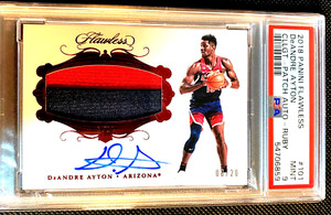 2018 Deandre Ayton Flawless RPA SSP RUBY Rookie Auto PSA 9 MINT /20 PATCH G5320