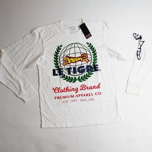 Le Tigre Mens 100% Authentic LS TShirt Mens Size large Nice New white logo - Picture 1 of 7