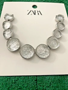 ZARA SILVER RESIN NECKLACE REF 1856 277 - Picture 1 of 10