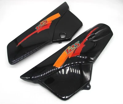 Juego de pegatinas paneles laterales negros naranja rojo para Yamaha DT125 Foto 1 de 4