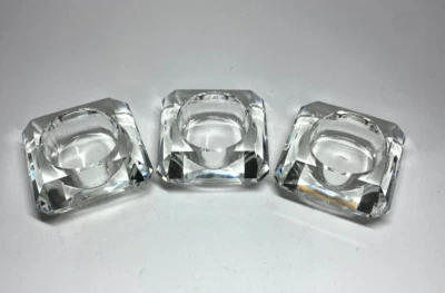 Rosenthal Trio Set Crystal Votive/Tea Light Holders - Image 1 of 4