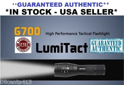 Torcia tattica alta garantita autentica LumiTact G700 -700 lumen x2000 - Immagine 1 di 4