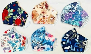 Washable Face Mask Soft Adult Teen Flowers - Picture 1 of 16