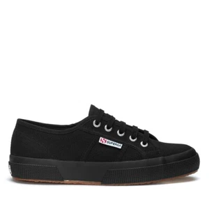 Zapatos con cordones de lona SUPERGA 2750 COTU CLASSIC unisex completamente negros de goma - Imagen 1 de 5