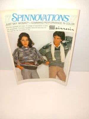 VINTAGE, "Just say Mosaic" Knitting Pattern by Spinnerin, 17 Spinovations - Image 1 of 3